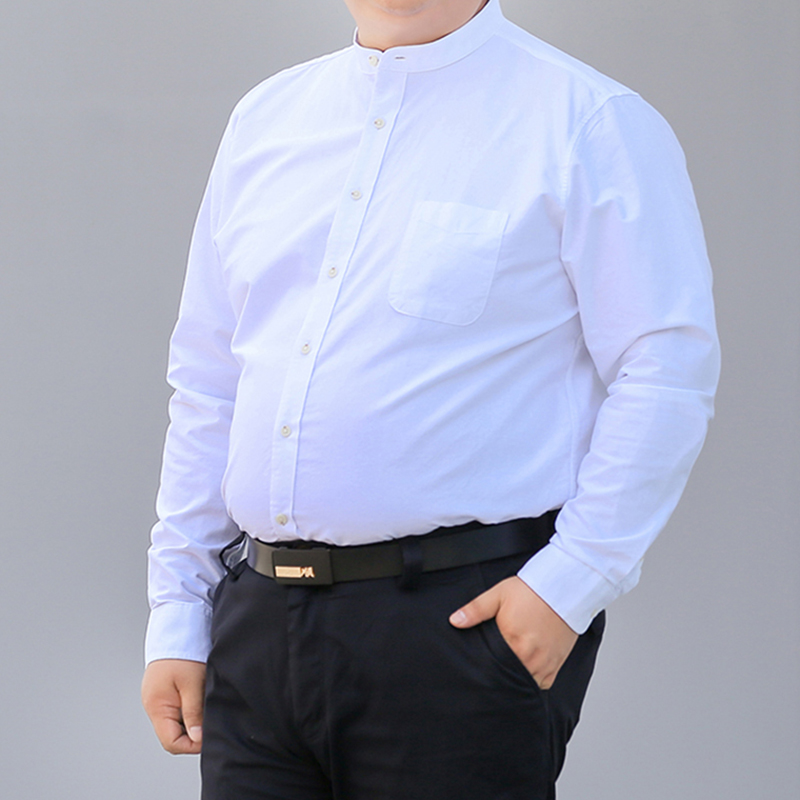 Mandarin Collar Formal Shirt Slim Fit - Kemeja Korea Musim Gugur Baru S-10XL