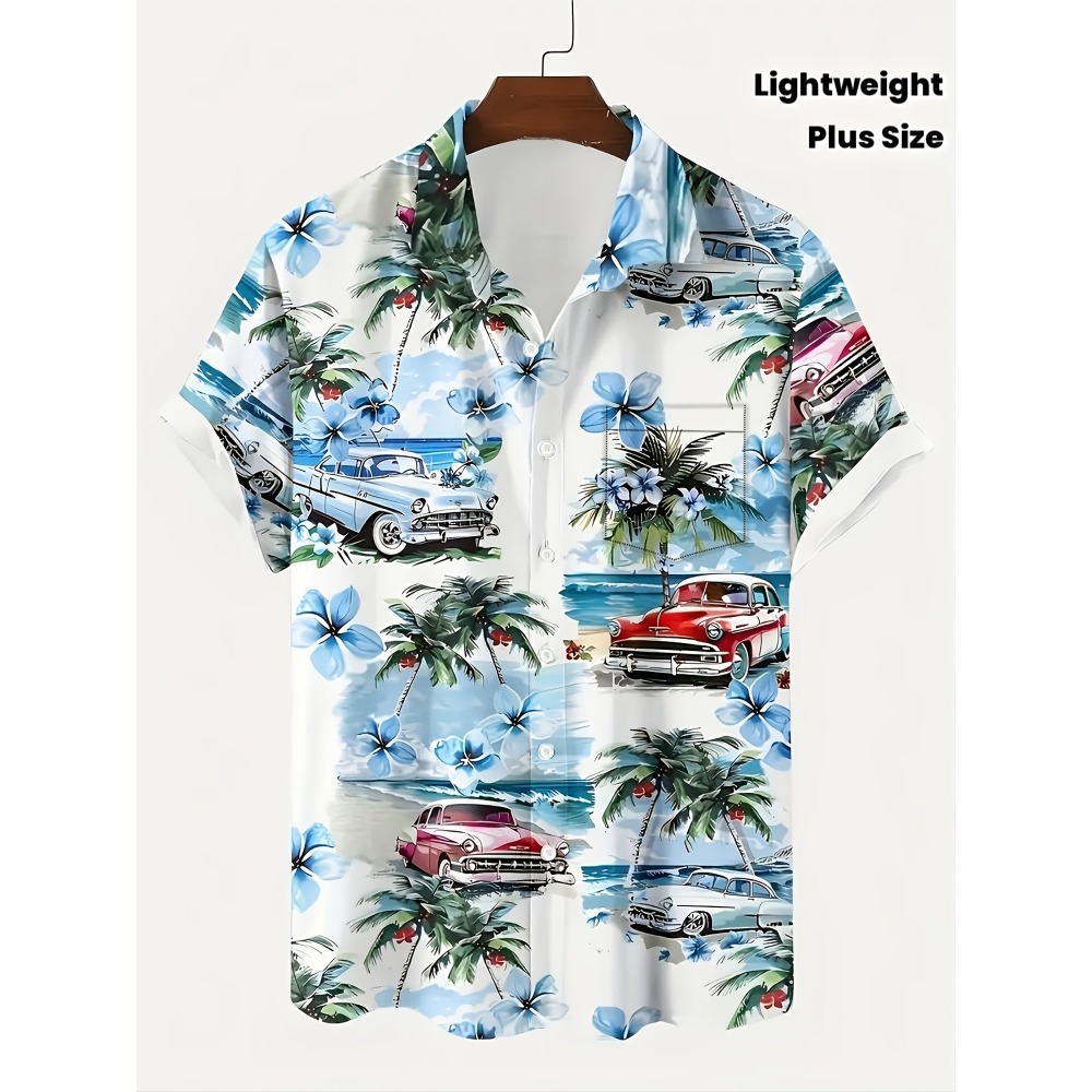 Vintage Hawaiian Floral Shirt - Kemeja Hawaii Pria Vintage Klasik Motif