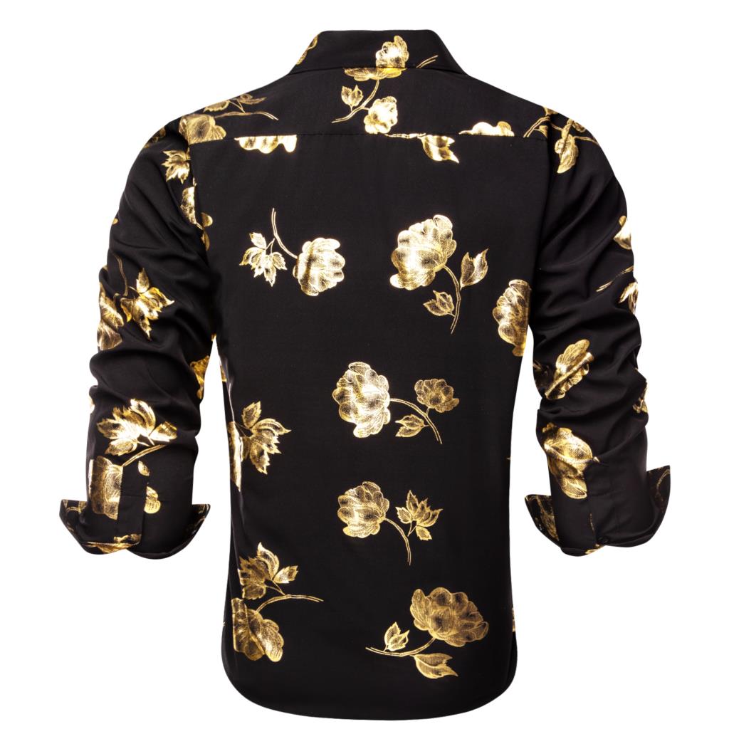 Kemeja pria lengan panjang, ke - Mens Satin Silk Dress Shirt ulasan dan harga