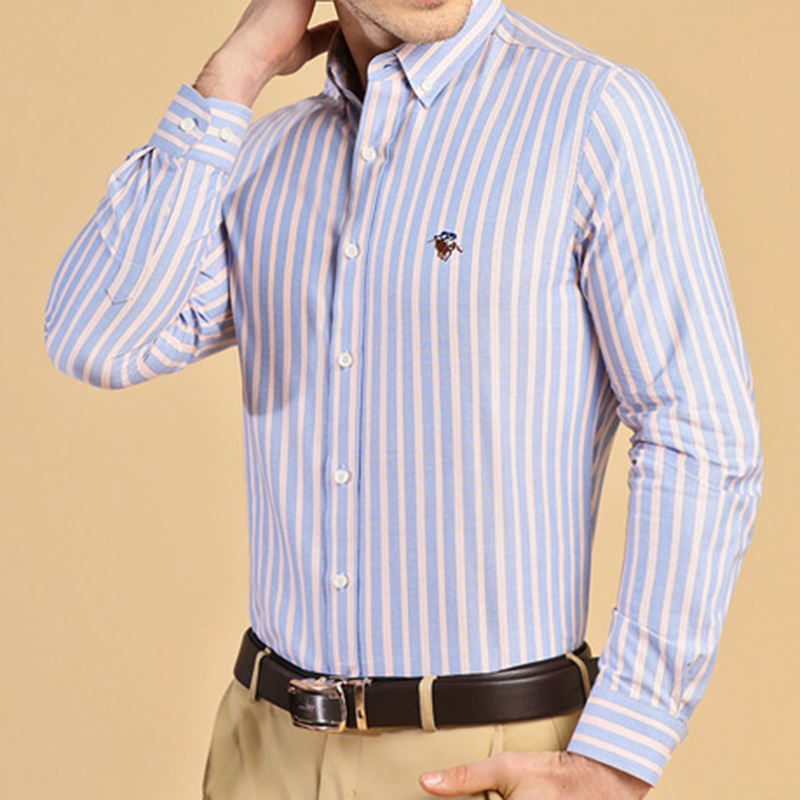 Kemeja Lengan Panjang Kasual P - Oxford Cotton Casual Shirt Business ulasan dan harga