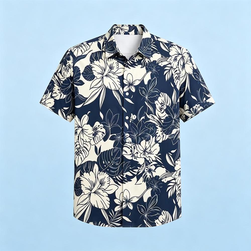 Kemeja Hawaii Motif Bunga Vint - Vintage Hawaiian Floral Shirt ulasan dan harga