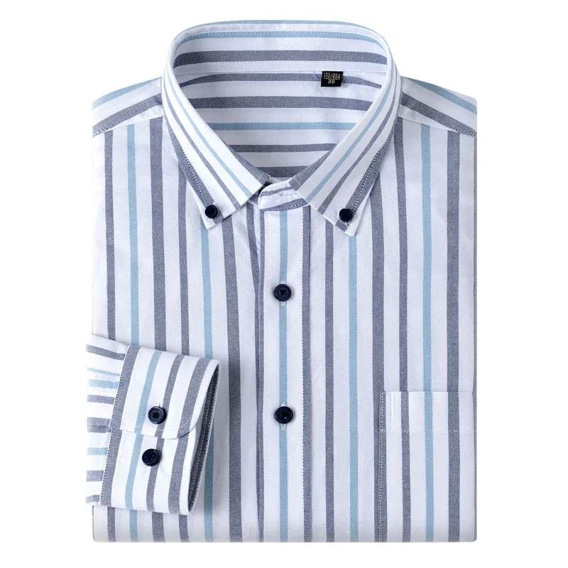 Kemeja Lengan Panjang Kualitas - Oxford Cotton Casual Shirt Business ulasan dan harga
