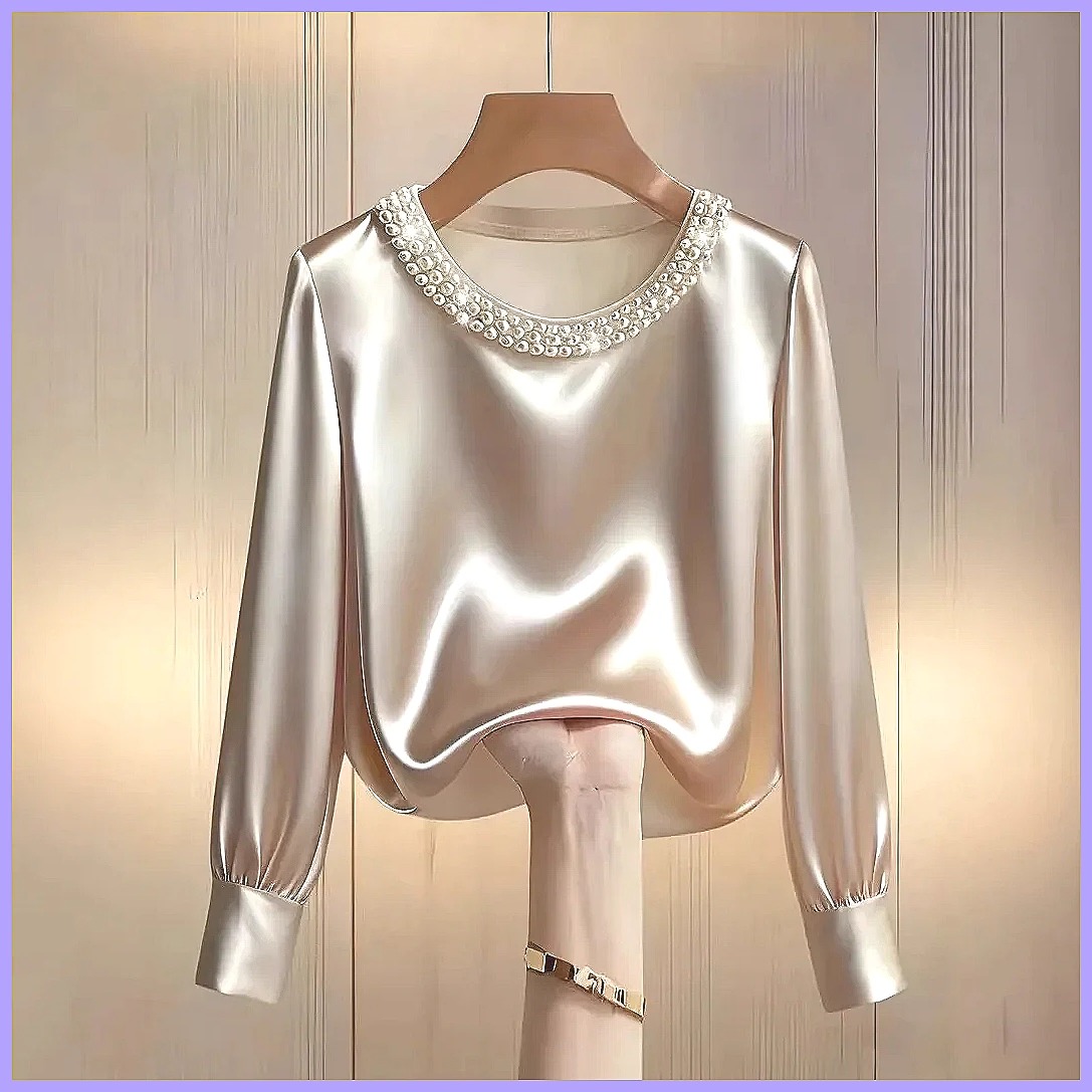 Blus Satin Berhias Manik-Manik - Shirts ulasan dan harga