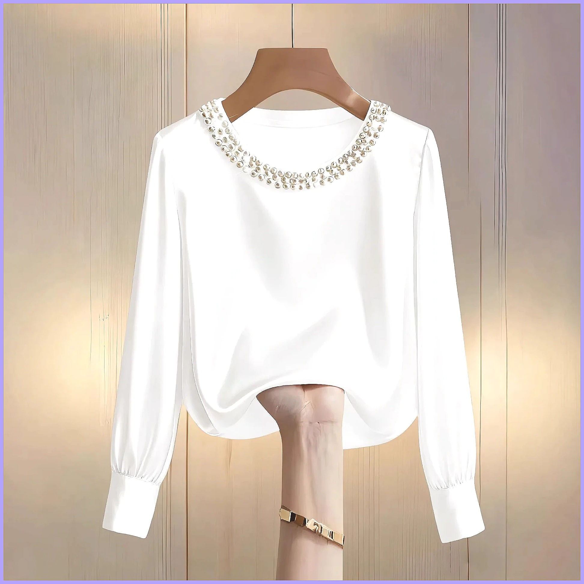 Blus Satin Berhias Manik-Manik - Shirts ulasan dan harga