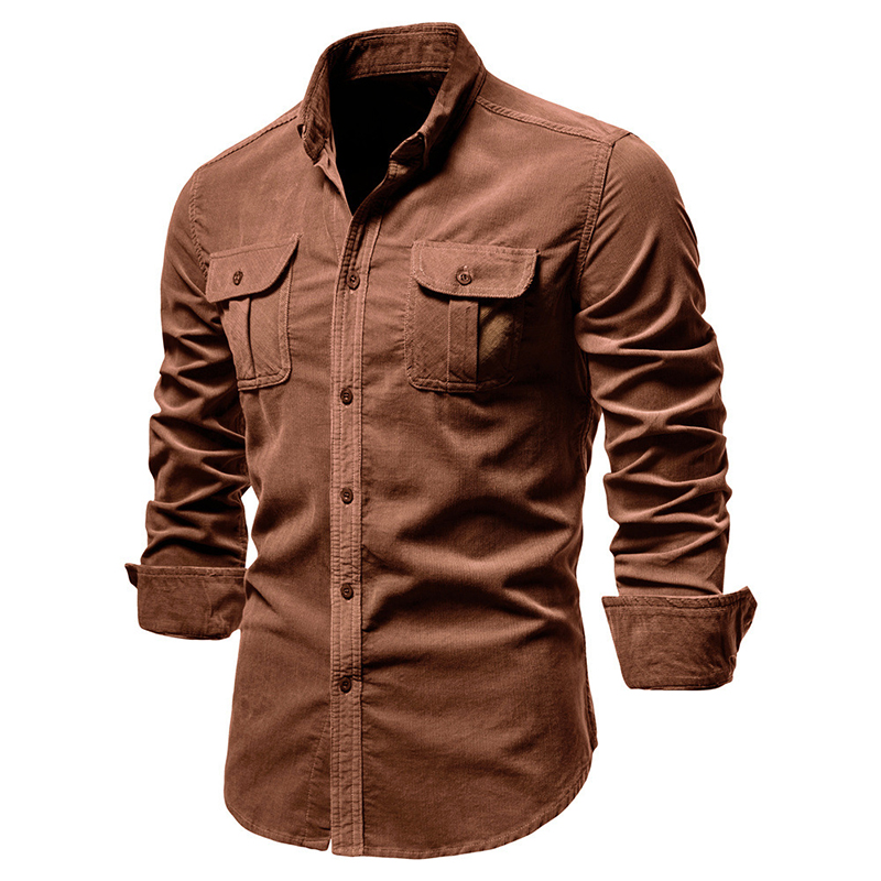Jaket Kemeja Korduroi Warna So - Corduroy Button Up Shirt Men ulasan dan harga