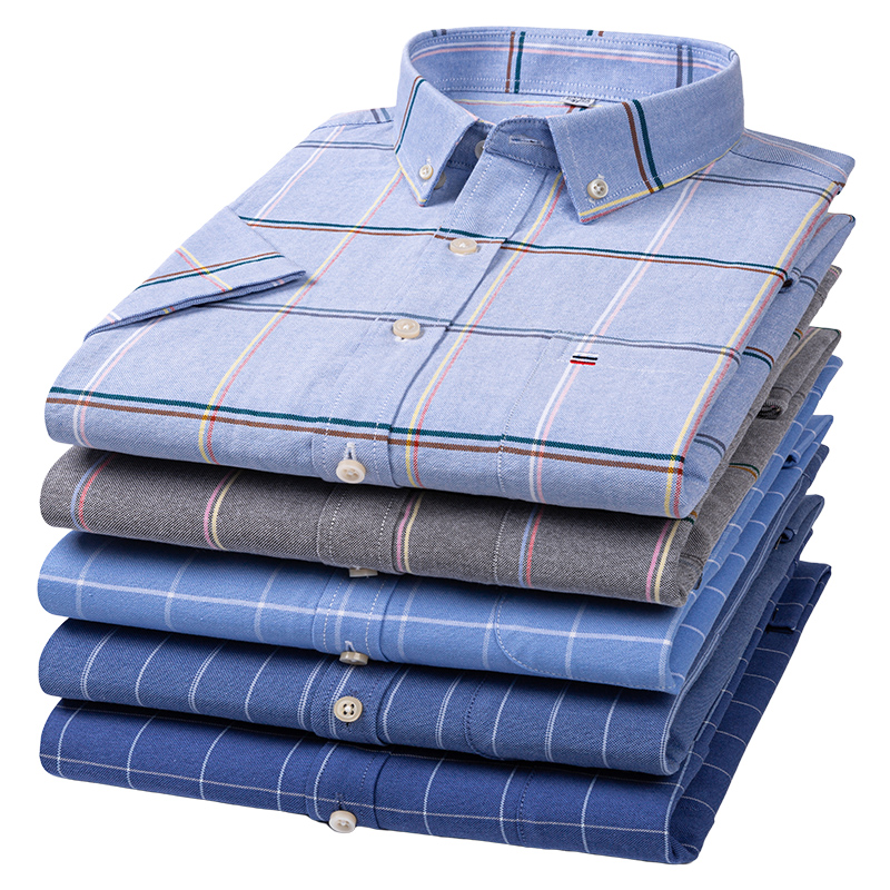 Kemeja Pria Berkualitas Lengan - Oxford Cotton Casual Shirt Business ulasan dan harga