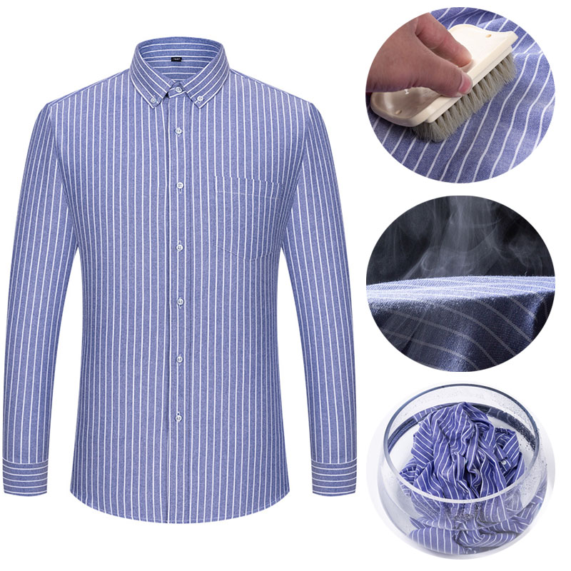 Kemeja Pria Oxford Lengan Panj - Oxford Cotton Casual Shirt Business ulasan dan harga