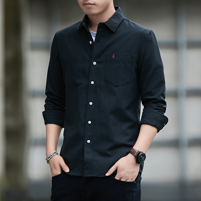 Jaket Olahraga Lengan Panjang  - Mens Linen Shirt Long Sleeve ulasan dan harga