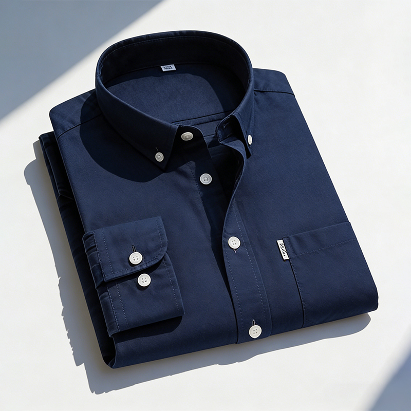 Kemeja Kasual Lengan Panjang W - Oxford Cotton Casual Shirt Business ulasan dan harga