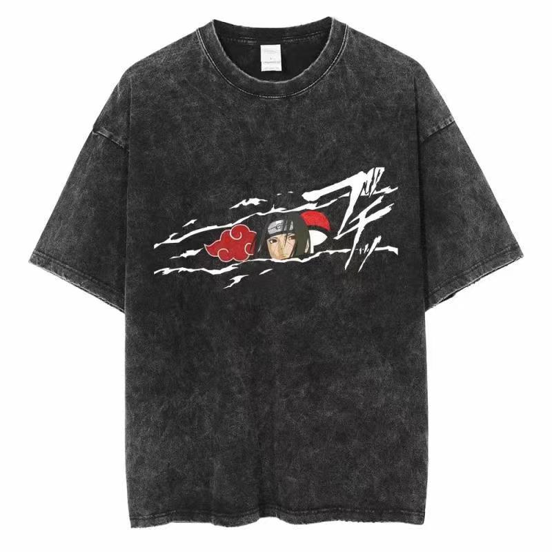 Kaos Distressed Wash Naruto Pr - Acid Wash Vintage Graphic T Shirt ulasan dan harga