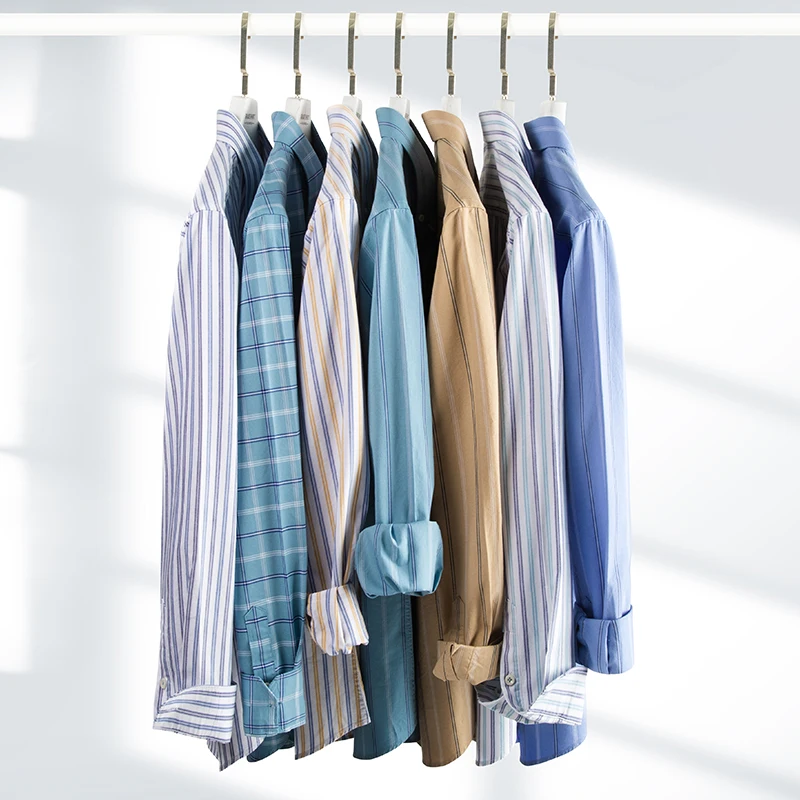 Baju lengan panjang untuk pria - Oxford Cotton Casual Shirt Business ulasan dan harga