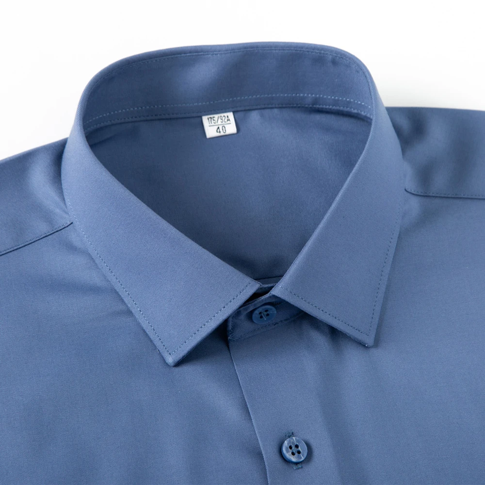 Kemeja Kasual Bisnis Lengan Pa - Breathable Bamboo Fiber Shirt Non Iron ulasan dan harga